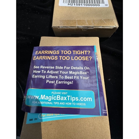 New HSN MagicBax Hypoallergenic Adjustable Instant Post Earring Lifters -A42 - Picture 4 of 6